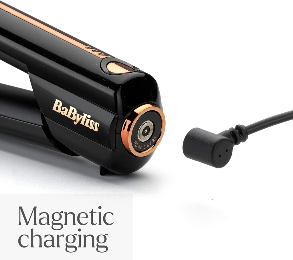 BaByliss 9000 High-Performance Cordless Hair Straightener, Ceramic Floating Plates, Lithium Power, up to 200C